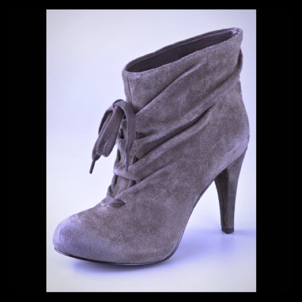 ASH Honey Ruched Suede Booties Comes with Box